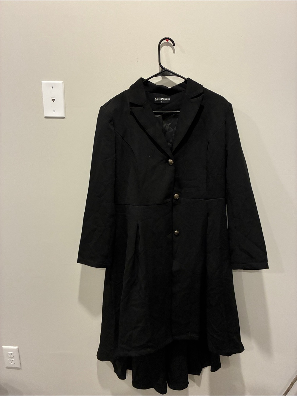 Scarlet Darkness Women's Black Long Coat Jacket